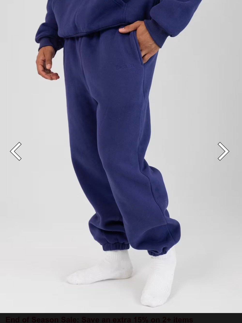 Navy Blue Signature Fleece Jogger Pants